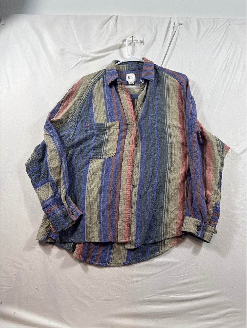 BDG Striped Button-Up Shirt Size S-P Made in Vietnam